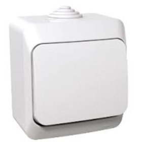 Jungiklis SCHNEIDER Cedar Plus, 1 klavišo, paviršinis, baltos spalvos, IP44, WNT-100Y, WDE000510