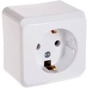 Kištukinis lizdas SCHNEIDER Prima, 1 vietos, paviršinis, su įž., baltos sp., IP20, GWN-140P, WDE001080