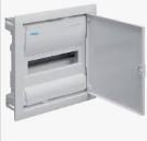 Automatinių išjungiklių skydelis HAGER, 12 modulių, įleidžiamas, baltas su baltomis metalinėmis durelėmis, IP30, VU12NE