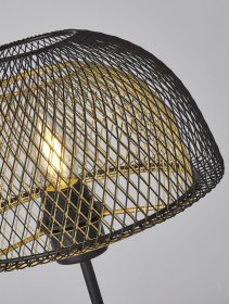 Stalinis naktinis šviestuvas SEARCHLIGHT Loopy, E27, 1x60W, AXPxG 47x26x26 cm, juodos ir aukso sp., EU6848BGO