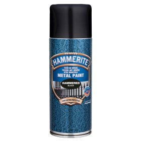 Aerozoliniai antikoroziniai dažai HAMMERITE Hammered, 400 ml, juodi, kaldinto metalo imitacijos
