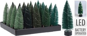 Kalėdinė eglutė su LED, aukštis 17 cm, 5 skirtingų rūšių, pastatoma
