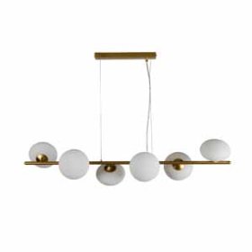 Pakabinamas šviestuvas SEARCHLIGHT Lux & Belle, G9, 230x230x1000 mm, aukso sp., 93041-6GO