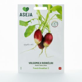 Daržovių sėklos, valgomieji ridikėliai French Breakfast 3, ASEJA, 3gr, 25460(2)