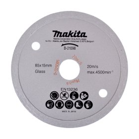 Deimantinis pjovimo diskas plytelėms MAKITA, tiesus, 85x15x1,8 mm B-21098, UŽS