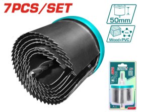 Gręžimo karūnėlių rinkinys TOTAL, 7vnt.,26-63 mm, TACSH3071