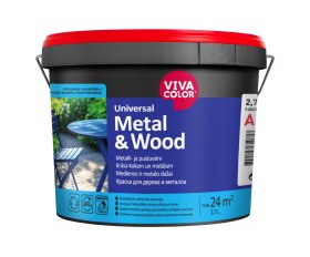 Medžio ir metalo dažai VIVACOLOR Universal Metal & Wood, 2,7 l, C bazė, pusiau blizgūs