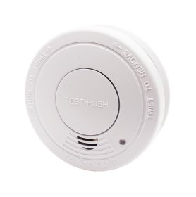 Dūmų jutiklis AIRAM 7126603, komplektacijoje su elementu 1 x 9V, didelis mygtukas nutildymu, baltos sp.