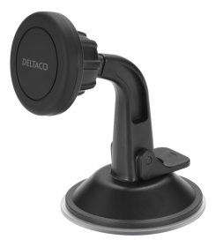 Automobilinis laikiklis DELTACO ARM-C103, tvirtinamas prie stiklo, skirtas mobiliajam telefonui, juodos sp.