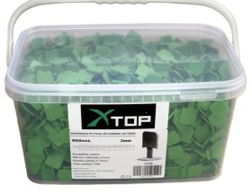 Plytelių išlyginimo sistema XTOP, 2 mm, inkarų 900 vnt., plytelių aukštis 5-14mm