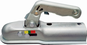 Priekabos sukabinimo spyna ALBURNUS SS105, 50 x 50 mm, cinkuota, apvali, maksimali apkrova 1600 kg