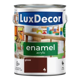 Universali akrilinė emalė LUXDECOR, 2,2 l, (04) karšto šokolado spalvos, blizgus