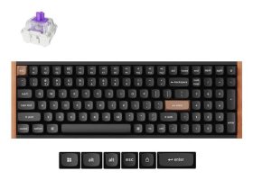 Belaidė žaidimų klaviatūra KEYCHRON K4 HE, 96% mechaninė, juodos sp., K4H-F1