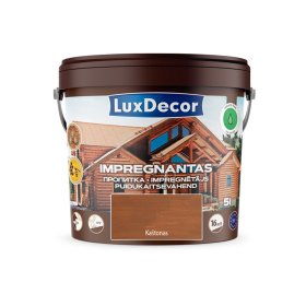 Impregnantas medienai LUXDECOR, (07) kaštonas, laukui ir vidui, 5 l