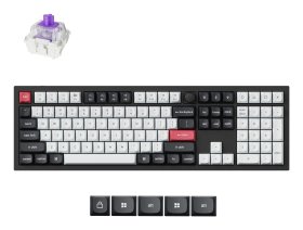 Belaidė žaidimų klaviatūra KEYCHRON Q6 HE, 100% mechaninė, juodos sp., Q6H-M1