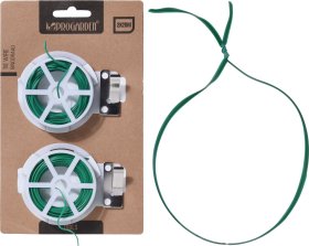 Augalų tvirtinimo viela PROGARDEN, žalios sp., rinkinys (2 vnt.), ritinėlyje 20 m. 