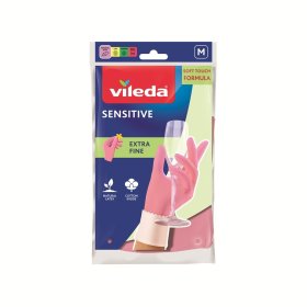 Buitinės pirštinės Vileda Sensitive, M dydis, 1 pora