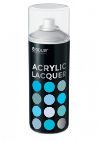 Aerozolinis lakas BIODUR Acrylic, blizgus, 400ml