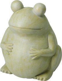 Sodo dekoracija Varlė, žalios sp., 13 x 12 x 15 cm.