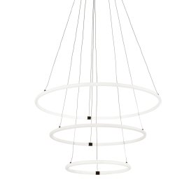 Pakabinamas LED šviestuvas SEARCHLIGHT Revolve, 59,81W, 230V, 3000K, 7774lm, dimeriuojamas, 790 x 790 x 1420 mm, maksimalus aukštis 1500 mm, 40176-3BK