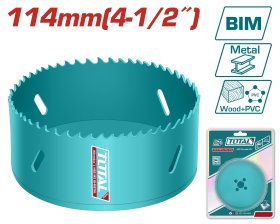 Gręžimo karūnėlė TOTAL, HSS M3 Bi-metal, 4-6 TPI, 114 mm, TAC4111412