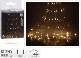 Šviečianti girlianda - užuolaida, 160 LED lempučių, šiltai baltos sp., IP20