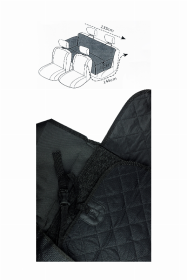 Automobilio sėdynių užtiesalas ALBURNUS, apsauginis, 135 x 145/25 cm, juoda spalva, apsaugo sėdynes nuo nešvarumų ir gyvūnų plaukų, atsparus vandeniui