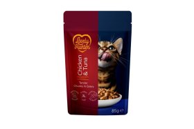 Konservuotas kačių ėdalas LOVELY HUNTER, visų veislių suaugusių kačių šlapias pašaras su vištiena ir tunu, 85 g