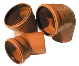Lauko nuotekų alkūnė MAGNAPLAST PVC KG, DN160/15°