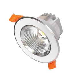 Įmontuojamas šviestuvas ORRO LED, 7 W, 220-240 V, 420 lm, 3300 K, 30.000 h, apvalus, sidabrinės spalvos