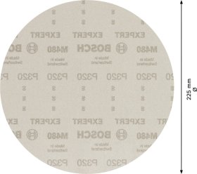 Šlifavimo tinklelis BOSCH, M 480, 225 mm, G320, 25 vnt.
