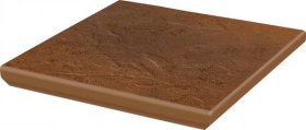 Klinkerinės grindų plytelės PARADYZ SEMIR BEIGE STOP NAR KAP 2022, 33 x 33 x 1,1 cm, kampinė pakopa, 691217