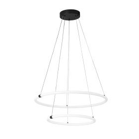 Pakabinamas LED šviestuvas SEARCHLIGHT Revolve, 28,24W, 230V, 3000K, 4057lm, 590 x 590 x 1200 mm, maksmalus aukštis 1500 mm, 40176-2BK