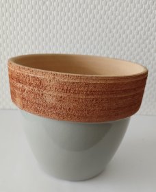 Keraminis vazonas, V.PALLADIO Glossy GRIGIO 16cm., šv pilkos sp, Degrea, K1716