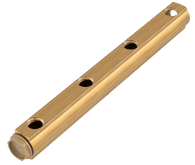 Žalvarinis grindinio šildymo kolektoriaus sija FERRO RMD 1", 4 žiedų, 100 mm tarp lizdų, RMD04