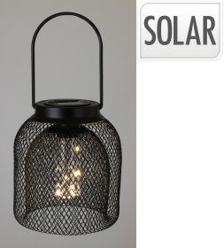 Pakabinamas žibintas su saulės baterija, juodos sp., 150 x 210 mm