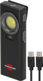 LED žibintuvėlis BRENNENSTUHL HL 1200 AS, 1200lm, IP56, 4 perjungimo lygiai, įkraunamas USB-C, magnetas, segtukas