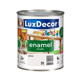 Universali akrilinė emalė LUXDECOR, 0,75 l, (31) Pieno kokteilis, blizgus, vandens pagrindu