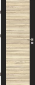 Laminuotos vidaus durys su užlaida VOSTER Duo 10, kairinės, spalva Oak latte, 2030x844x40 mm