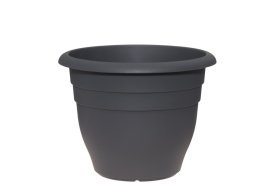 Plastikinis lauko vazonas 4Living, antracito sp., 40 x 40 x 31 cm.