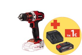 Akumuliatorinis gręžtuvas EINHELL TE-CD, 18/40 Li, Solo, 18 V, Li-ion, svoris 1,1 kg, sukimo momentas 40 Nm, be akumuliatoriaus ir kroviklio