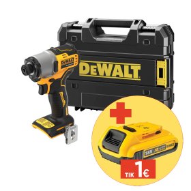 Akumuliatorinis smūginis suktuvas DEWALT DCF840NT-XJ, 1/4 griebtuvas, maks. sukimo momentas 192 Nm, 18 V, be akumuliatorių ir kroviklio, lagamine