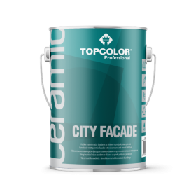 Antipelėsiniai fasado dažai TOPCOLOR CERAMIC CITY FACADE, matiniai, baltos sp., 4,5 l