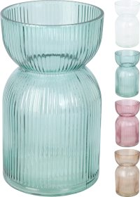 Vaza, stiklas, 4 skirtingos sp.