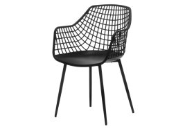 Kėdė 4LIVING Bohemia Net, 57 x 86 x 57 cm, juodos sp.