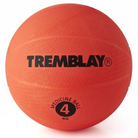 Svorinis kamuolys mėtymui TREMBLAY Medicine Ball, 4kg, d - 23 cm, red