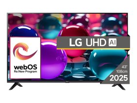 Televizorius LG 43UA73003LA 43", 4K LED LCD, webOS, Smart TV, juodos sp.