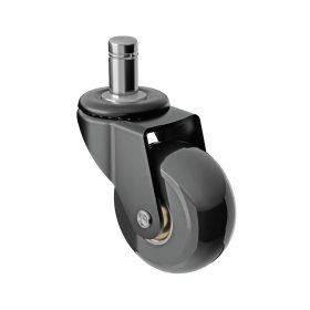 Biuro kėdės ratukai WALTECO, diametras 50 mm, kaištis 11 mm, juodi, apkrova 50 kg, 5 vnt.