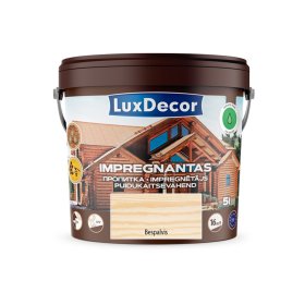 Impregnantas medienai LUXDECOR, (01) bespalvis, laukui ir vidui, 5 l