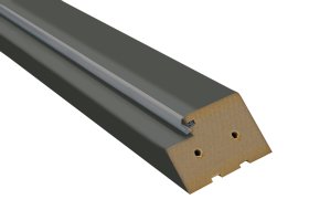 Laminuotų durų su užlaida stakta VOSTER, horizontali, spalva Graphite matt, matmenys 644 x 90 x 44 mm, 1 vnt.